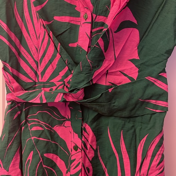Mango mini dress in pink and green print size extra small - Picture 5 of 8